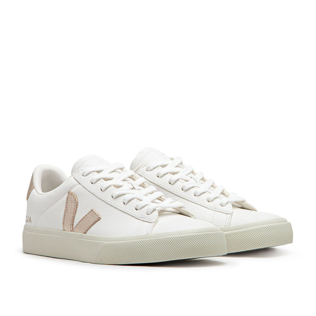 Veja WMNS Campo Chromefree Leder (Weiß / Bronze)