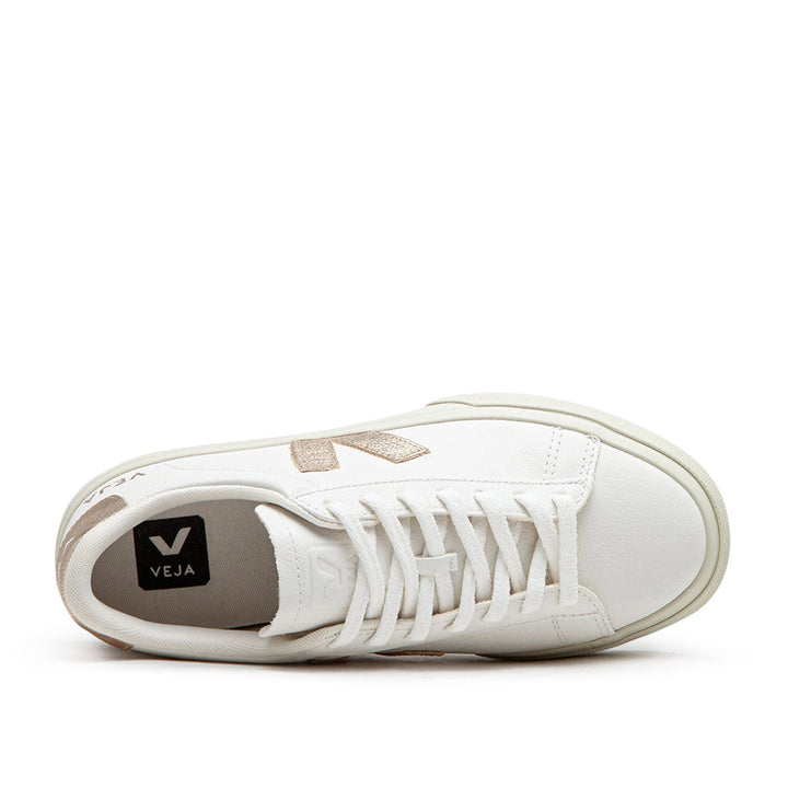 Veja WMNS Campo Chromefree Leder (Weiß / Bronze)