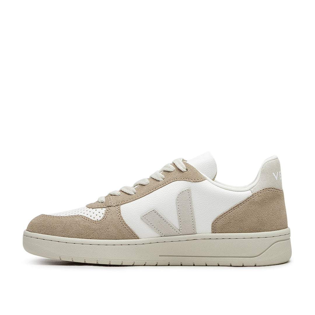 Veja V-10 Leder (Beige / Braun)