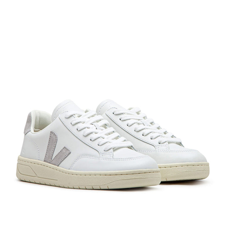 Veja WMNS V-12 Leder (Weiß / Grau)