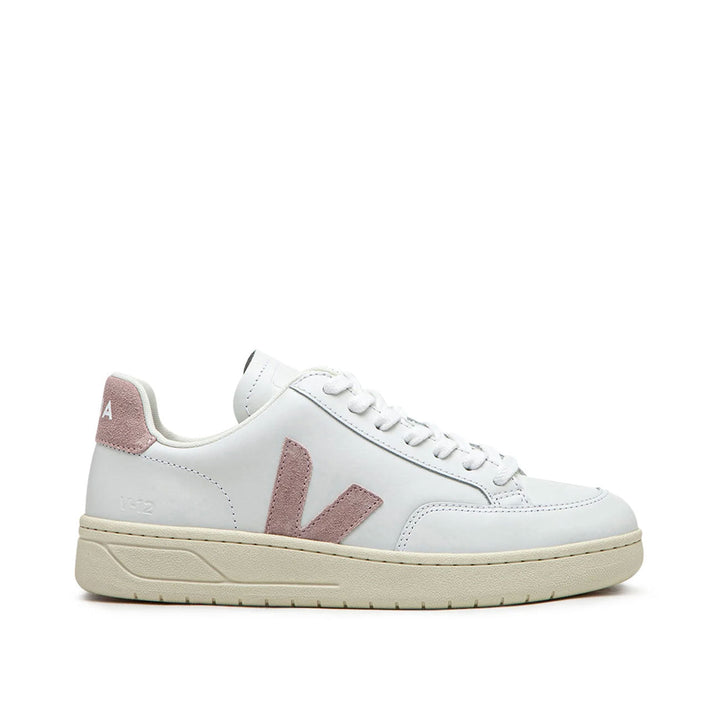 Veja WMNS V-12 Leder (Weiß / Rose)