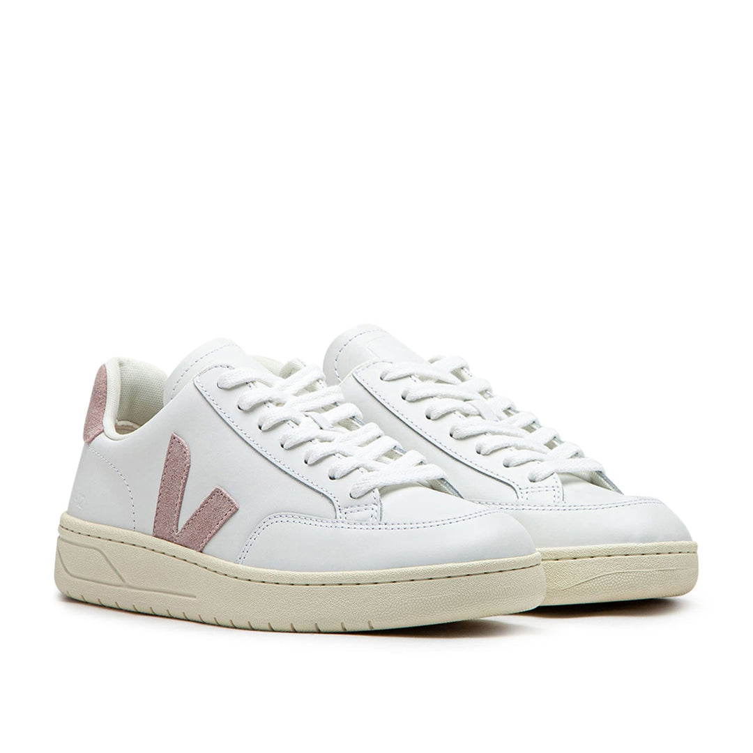 Veja WMNS V-12 Leder (Weiß / Rose)