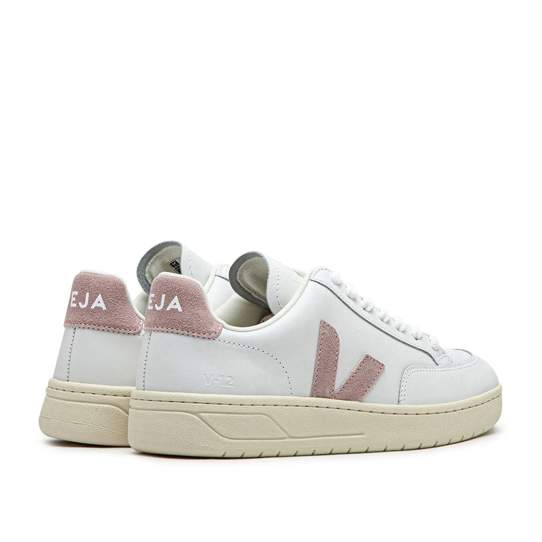 Veja WMNS V-12 Leder (Weiß / Rose)