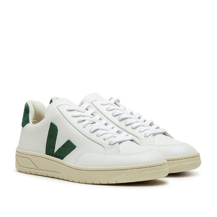 Veja V-12 Leather (White / Green)