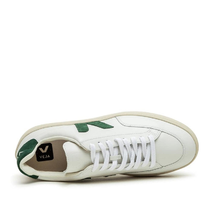 Veja V-12 Leather (White / Green)